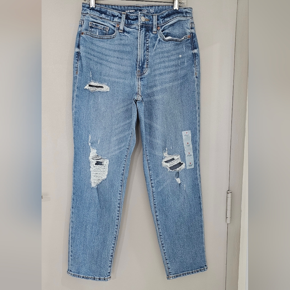 New brand Old Navy OG Straight Distressed Jeans - Size 8